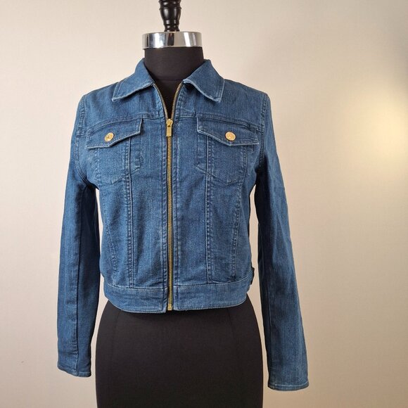 Bianca Nygard Petites Sz S Cropped Jean Jacket Relaxed Fit - Picture 1 of 16